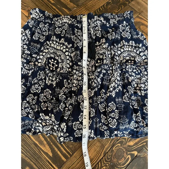 NWT Revel Navy White Cottage Core Boho Granny Hippie Western Women Medium Skirt - Picture 8 of 12